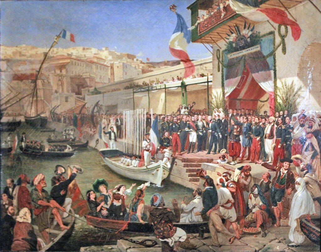 Maleri av Frankrikes ankomst til Algerie i 1857