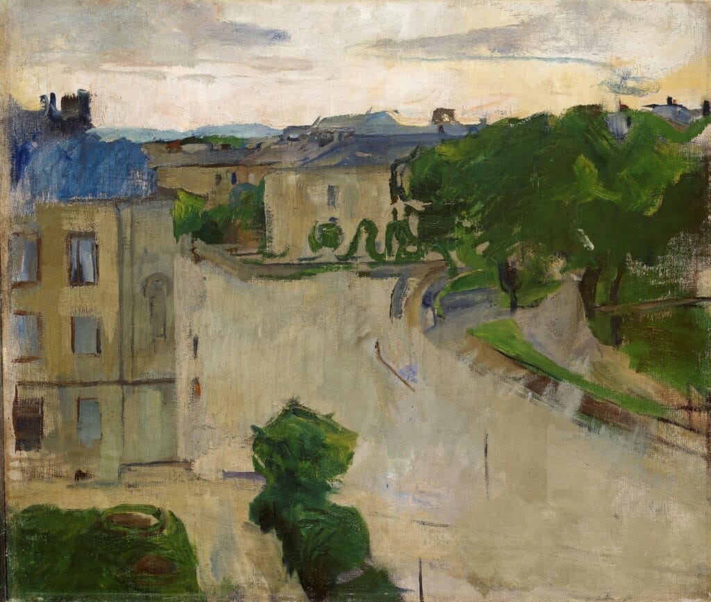 Utsikt fra min altan, Hansteensgate 2 1915