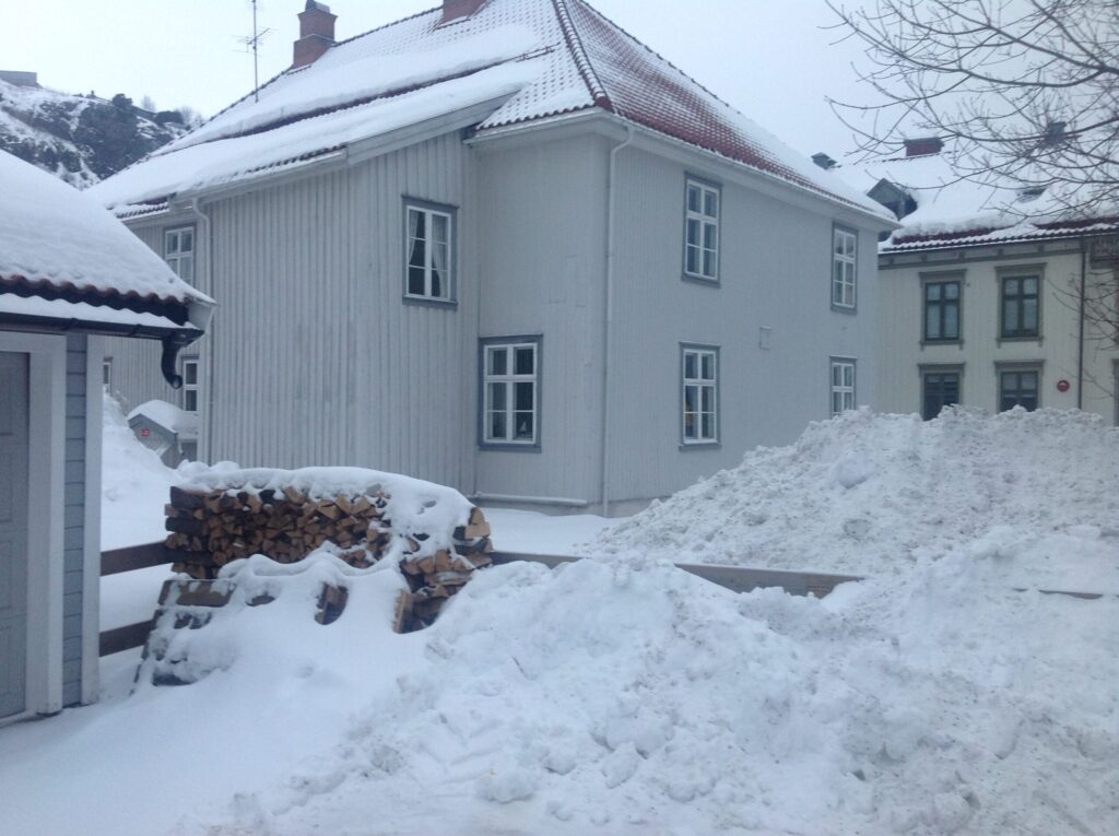 Holmestrand Museum Vinter snø